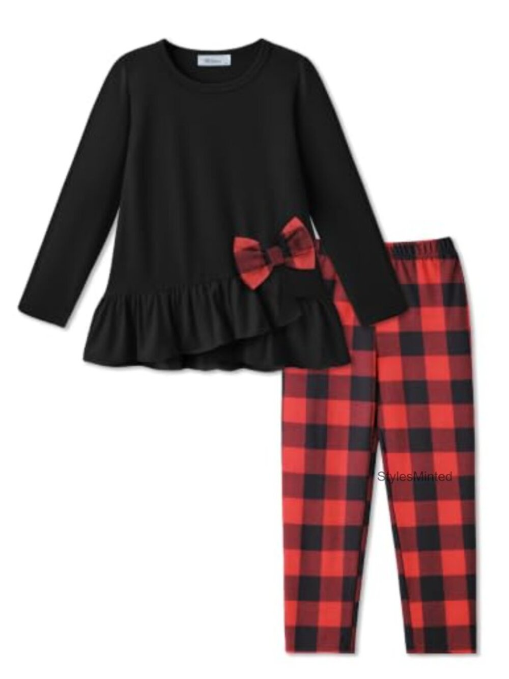 Toddler Girls Long Sleeve Top and Floral Pants Set